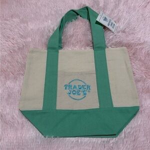 Trader Joe’s Pastel Green Small Tote Bag